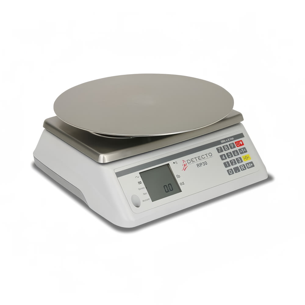 Detecto RP30R 30 lb Rotating Scale w/ 13" Round Platter, 115v
