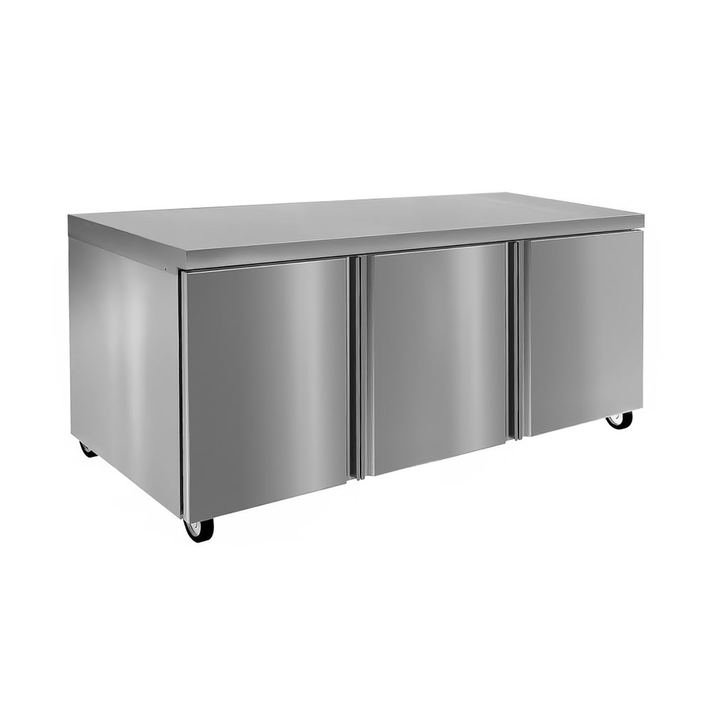 Delfield 4472NP 72"W Undercounter Refrigerator w/ (3) Sections & (3) Doors, 115v