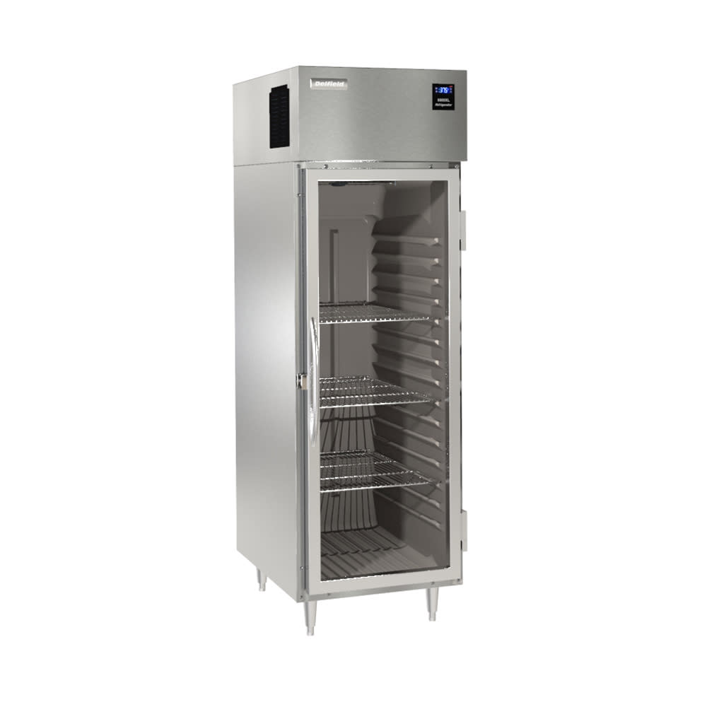 Delfield 6025XL-G 25 1/2" One Section Reach-In Refrigerator, (1) Right Hinge Glass Door, 115v
