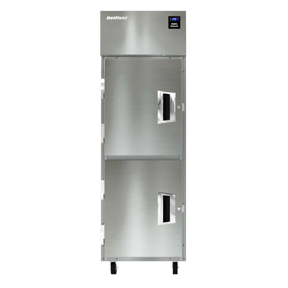 Delfield 6025XL-SH 25 1/2" One Section Reach In Refrigerator, (2) Right Hinge Solid Door