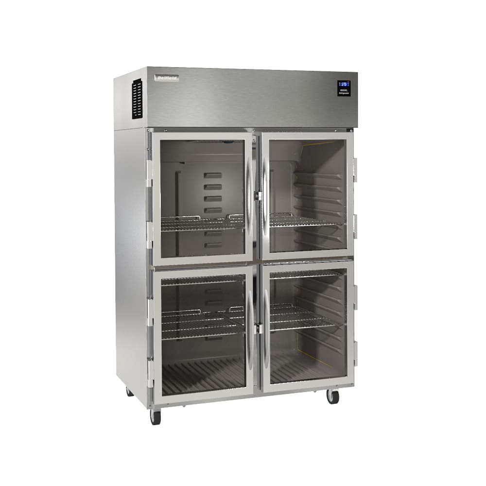 Delfield 6051XL-GH 51" Two Section Reach-In Refrigerator, (2) Left/Right Hinge Glass Doors, 115v