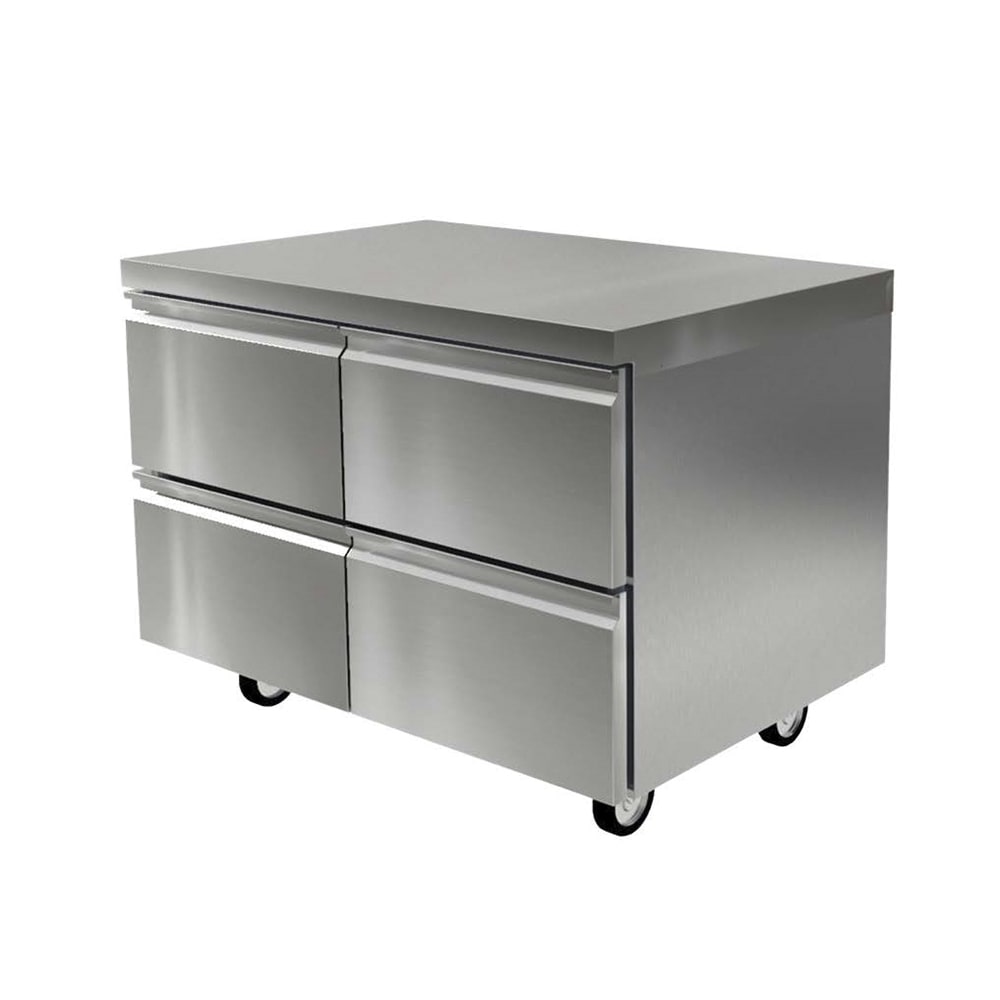 Delfield D4448NP 48"W Undercounter Refrigerator w/ (2) Sections & (4) Drawers, 115v