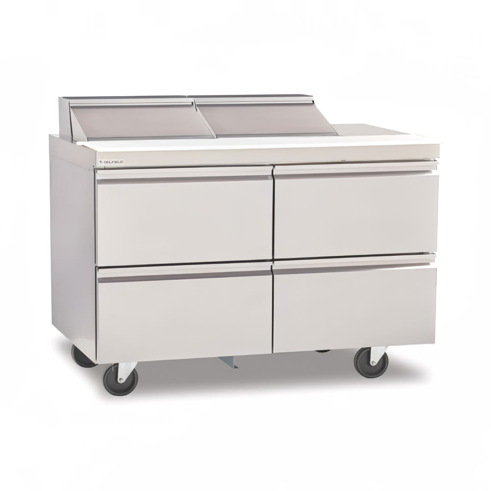 Delfield D4448NP-6 48" Sandwich/Salad Prep Table w/ Refrigerated Base, 115v
