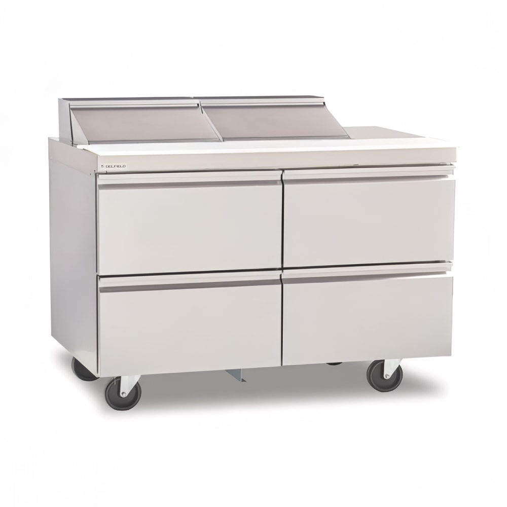 Delfield D4448NP-8 48" Sandwich/Salad Prep Table w/ Refrigerated Base, 115v