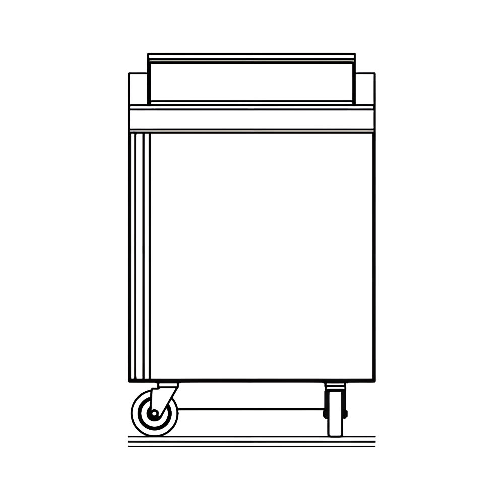 Delfield ST4427NP-6 27" Sandwich/Salad Prep Table w/ Refrigerated Base, 115v
