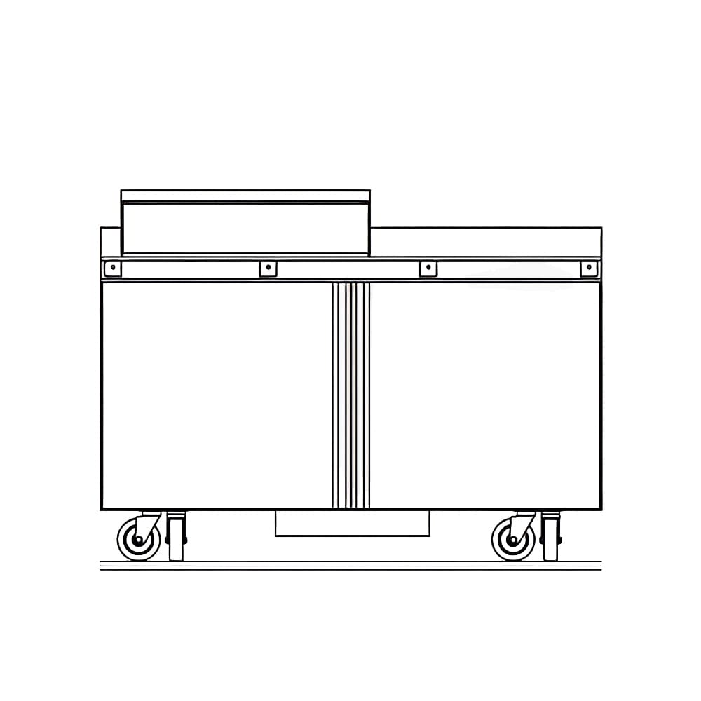 Delfield ST4460NP-12M 60" Mega Top Sandwich/Salad Prep Table w/ Refrigerated Base, 115v