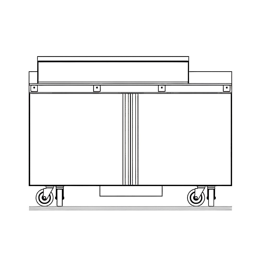 Delfield ST4460NP-18M 60" Mega Top Sandwich/Salad Prep Table w/ Refrigerated Base, 115v