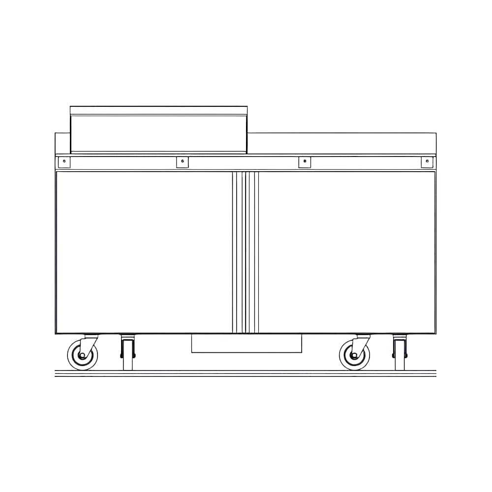 Delfield ST4464NP-12M 64" Mega Top Sandwich/Salad Prep Table w/ Refrigerated Base, 115v