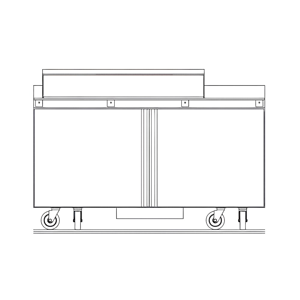 Delfield ST4464NP-18M 64" Mega Top Sandwich/Salad Prep Table w/ Refrigerated Base, 115v