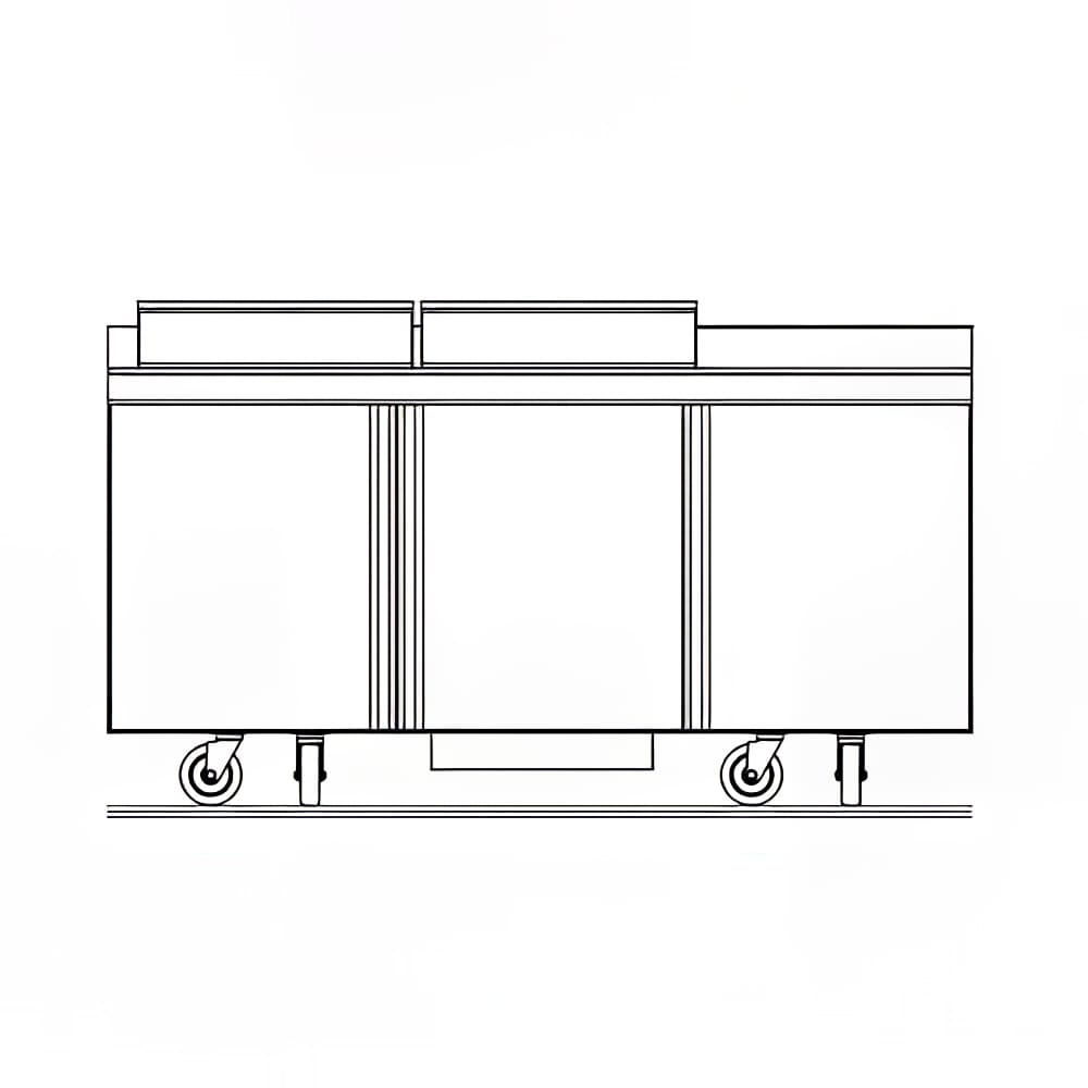 Delfield ST4472NP-12 72" Sandwich/Salad Prep Table w/ Refrigerated Base, 115v