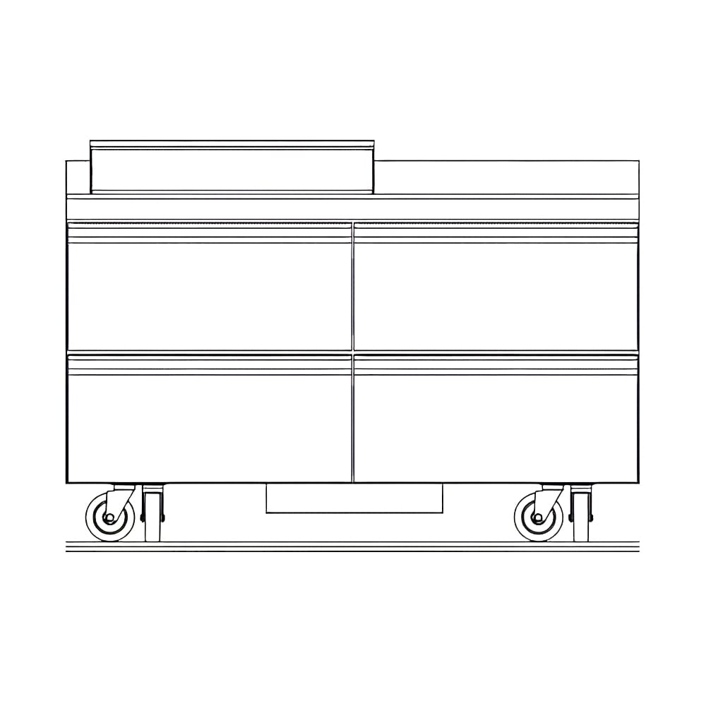 Delfield STD4460NP-8 60" Sandwich/Salad Prep Table w/ Refrigerated Base, 115v