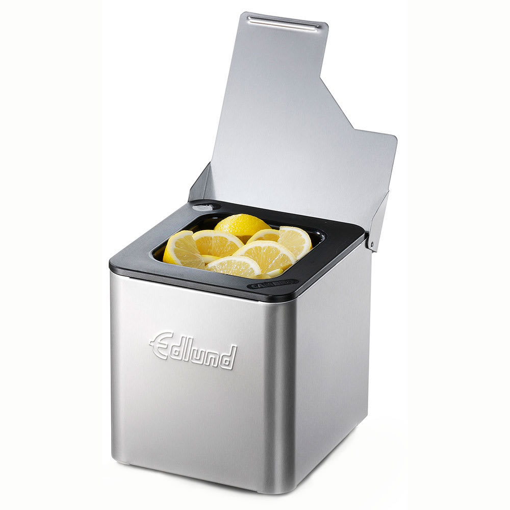 Edlund CSB-016 (1) Compartment Bar Garnish Tray - Notched Lid