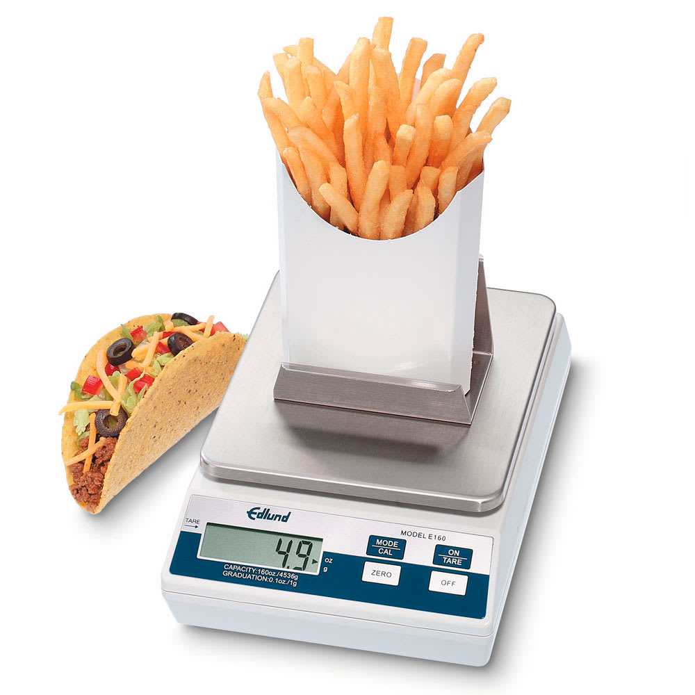 Edlund E-160 FF Counter Model Scale, French Fry Platform, Digital, 160 oz x 1/10 oz