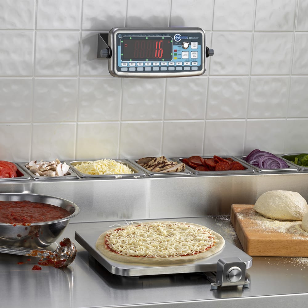Edlund EDPZ-20 20 lb Wireless Digital Pizza Scale w/ Removable Platform - 10" x 10", Stainless