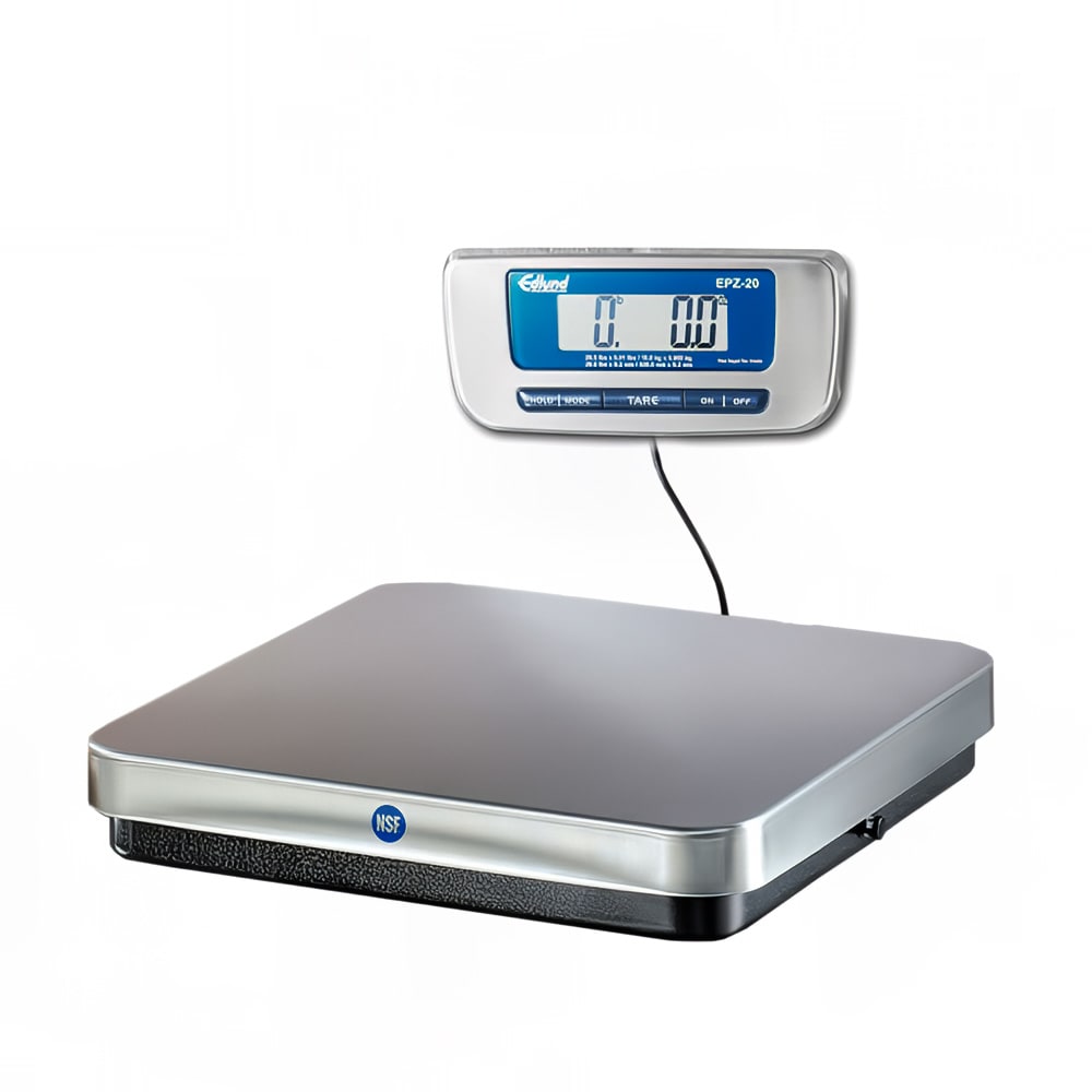 Edlund EPZ-20H 20 lb Digital Pizza Scale w/ Quick Disconnect Foot Tare, Stainless