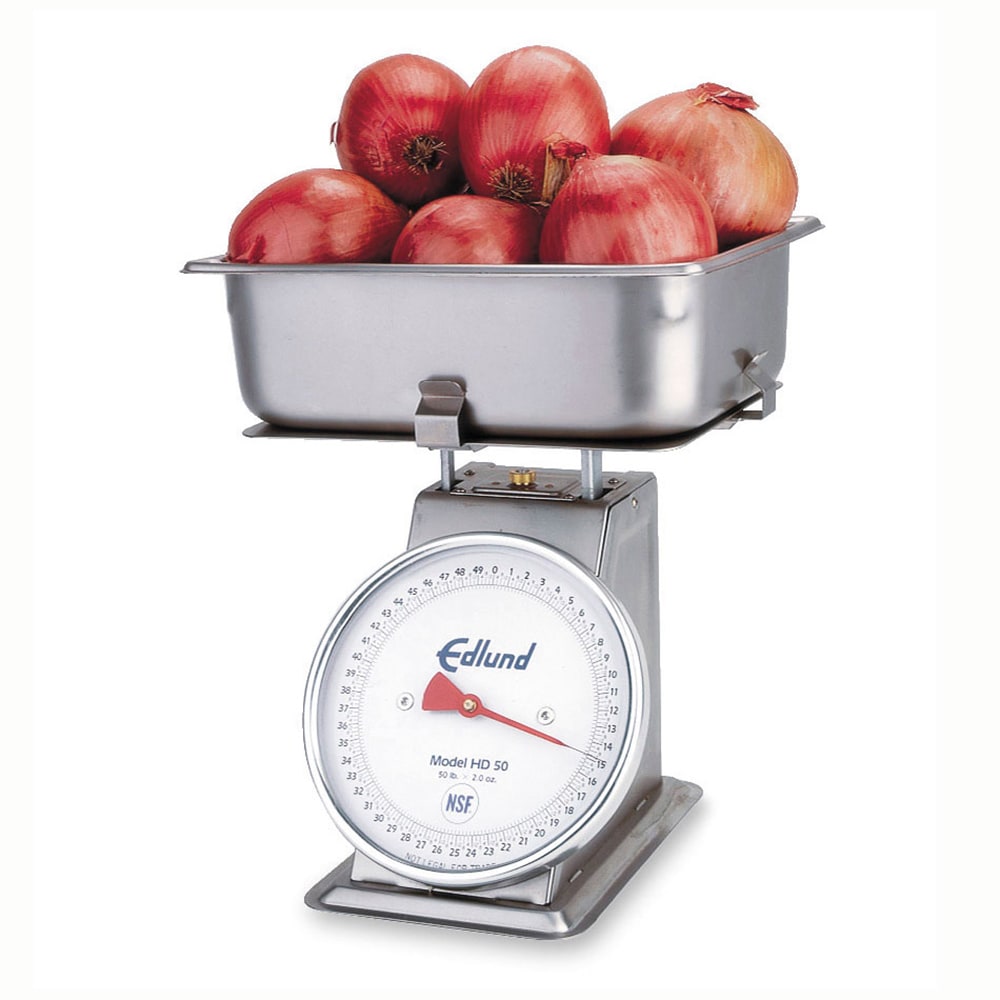 Edlund HD-50 Dial Type Receiving Scale w/ Sloped Face, Top Load, Stainless