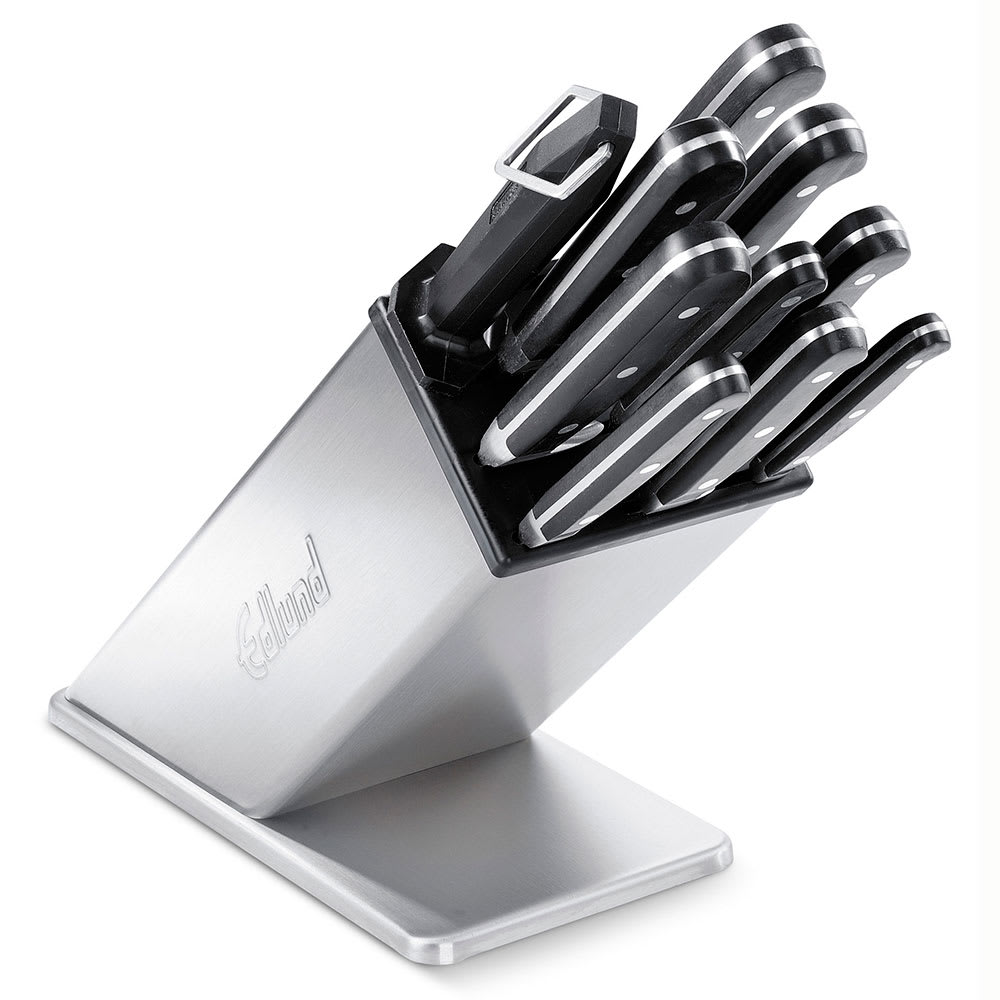 Edlund KBS-2006 Knife Block, 6 Open Slots, 9"H, Stainless Steel Housing & Base