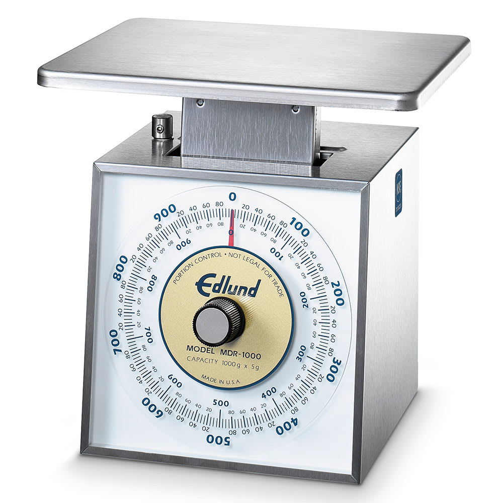 Edlund MDR-1000 OP Metric Portion Dial Type Scale, 1000 gm x 5 gm, Oversized Platform