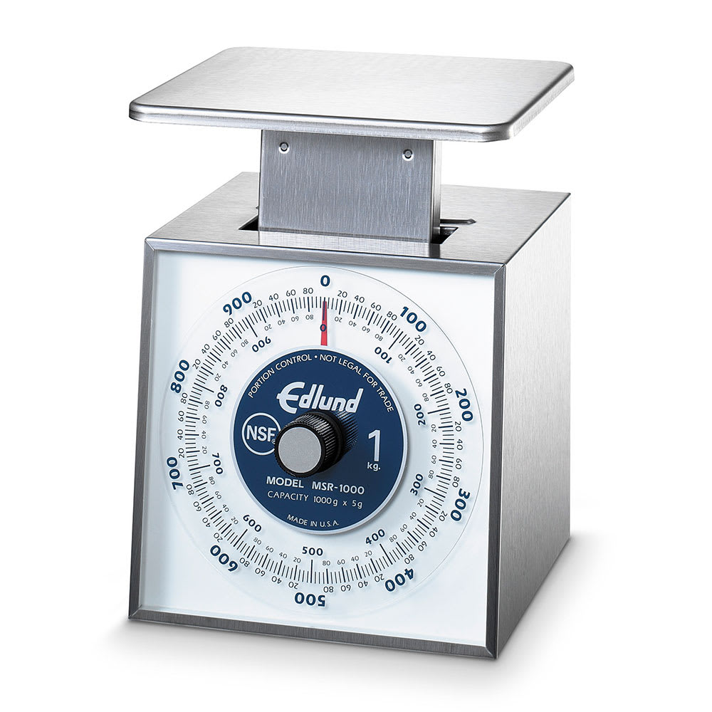 Edlund MSR-10000 Metric Portion Dial Type Scale, 10 kg x 50 gm, Top Loading Model