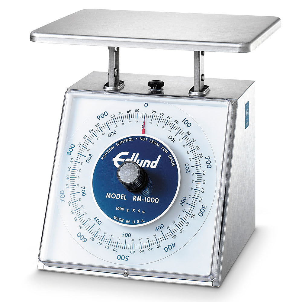 Edlund RM-1000 Rotating Dial Sloped Face Scale, 34 oz x 1/4 oz (1000 gm x 5 gm)