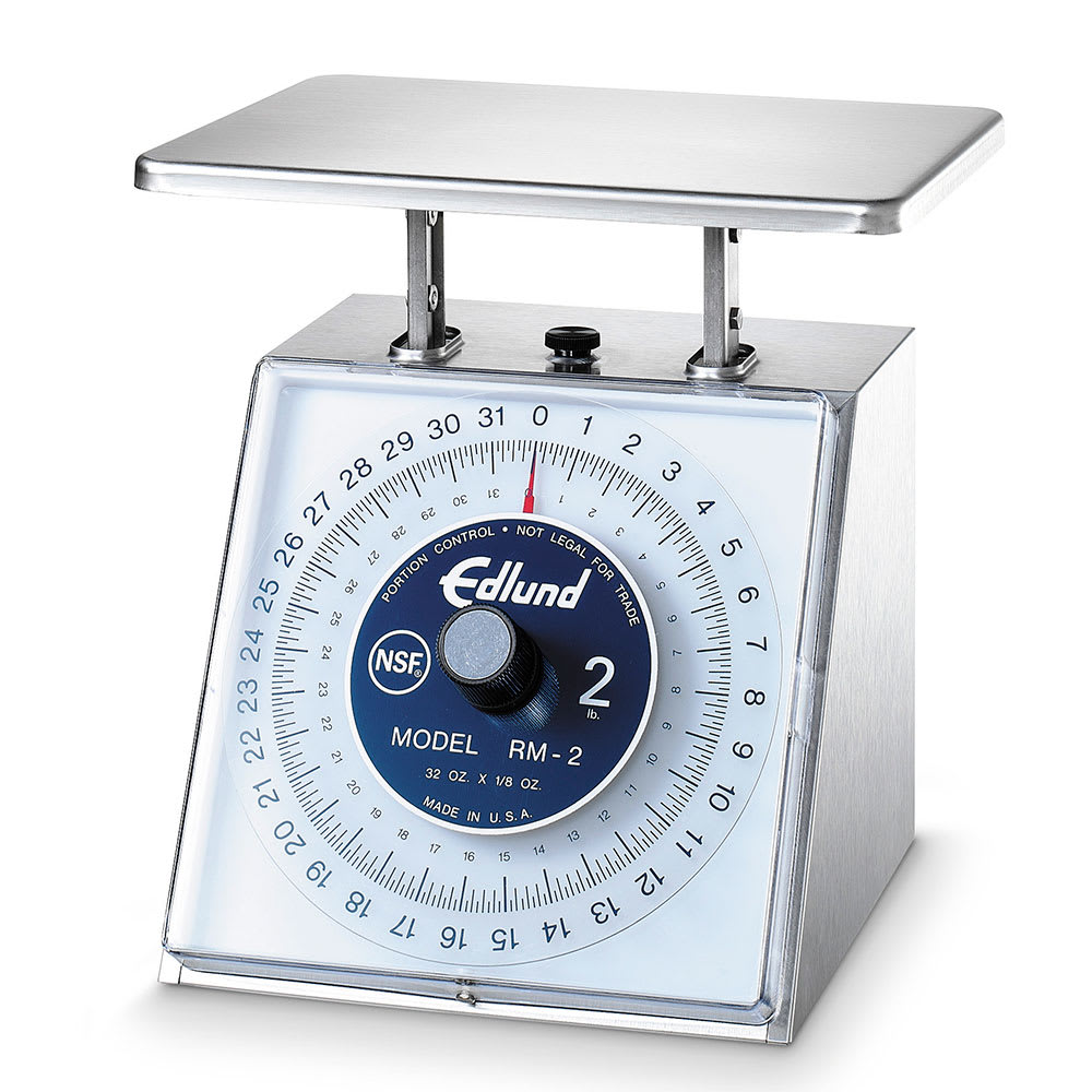 Edlund RM-2 Sloped Face Dial Type Scale, 32 oz x 1/8 oz Stainless, Top Loading