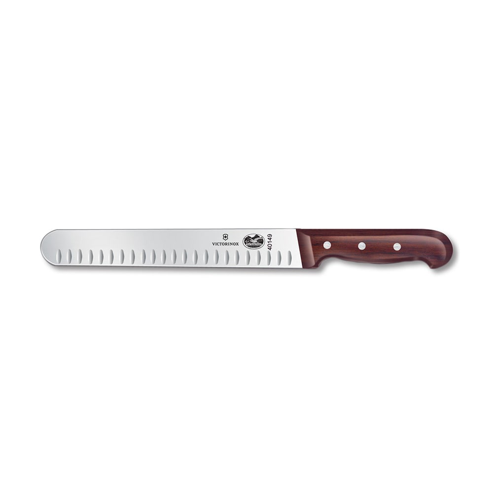 Victorinox 7.6059.10 Granton Edge Slicer Knife w/ 10" Blade, Rosewood Handle