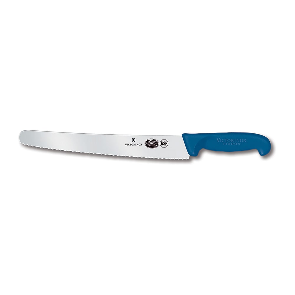 Victorinox 5.2932.26 Serrated Bread Knife w/ 10 1/4" Blade, Blue Fibrox® Pro Handle