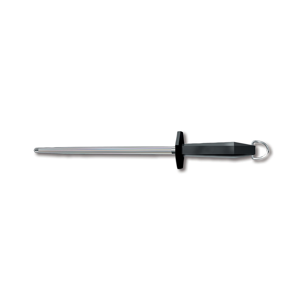 Victorinox 7.8991.2 10" Round Sharpening Steel w/ Loose Ring, Plastic Handle