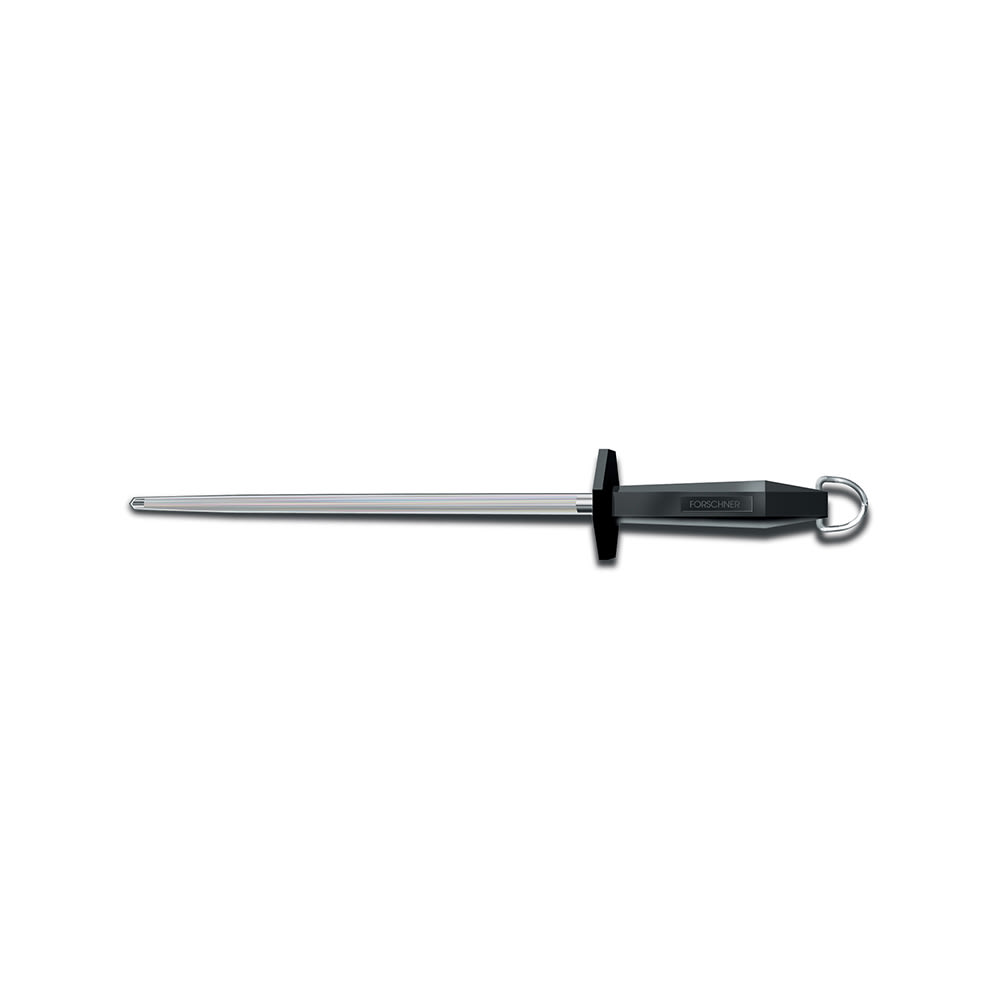 Victorinox 7.8991.7 12" Sharpening Steel w/ Combination Cut, Loose Ring, Black Handle