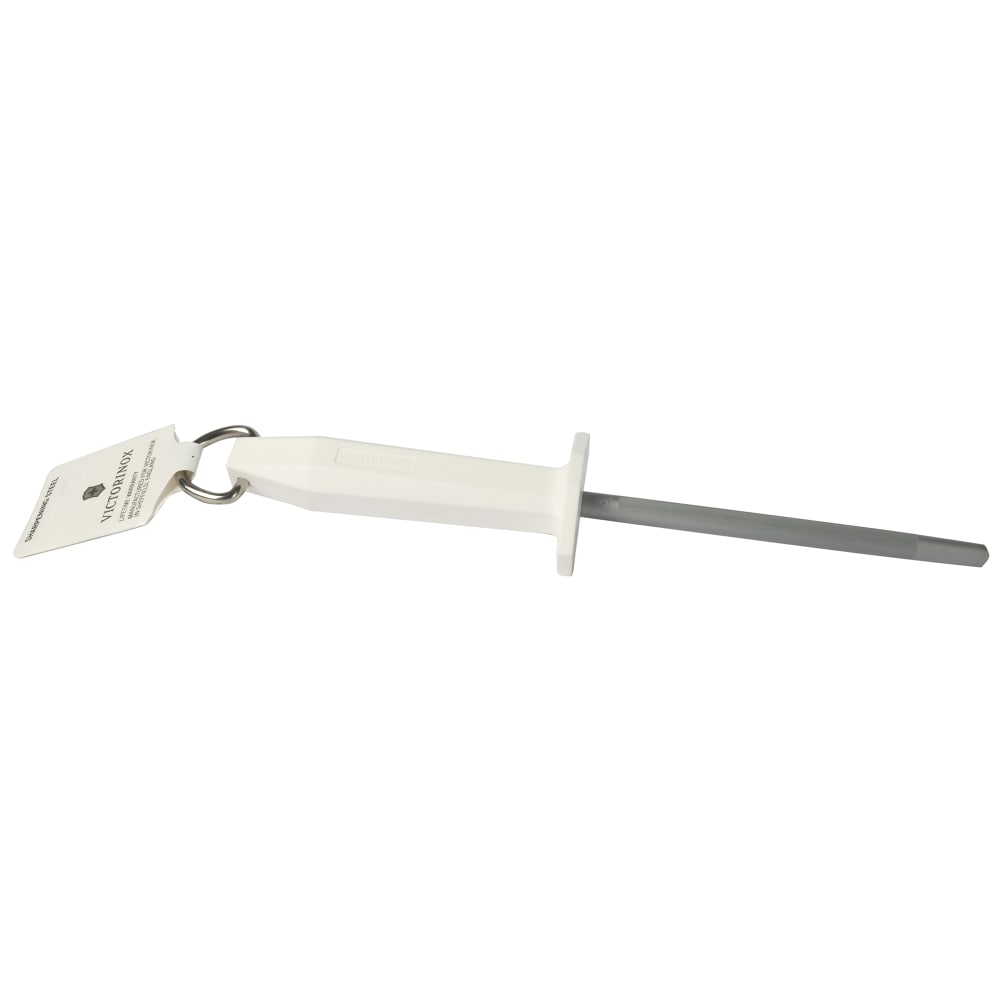 Victorinox 7.8991.10 5" Sharpening Steel w/ Regular Cut, Loose Ring, White Handle