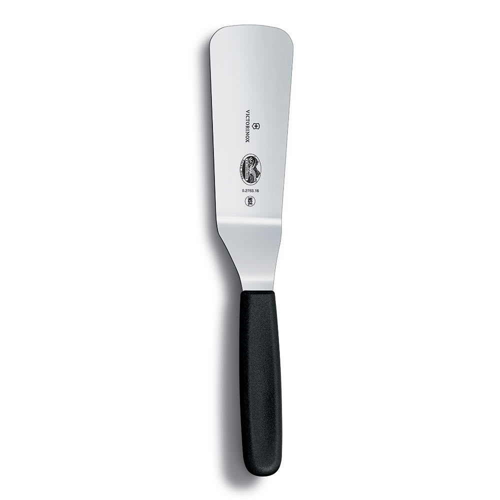 Victorinox 5.2763.16 6" Flexible Offset Spatula w/ Peggable Sheath, Black Polypropylene Handle