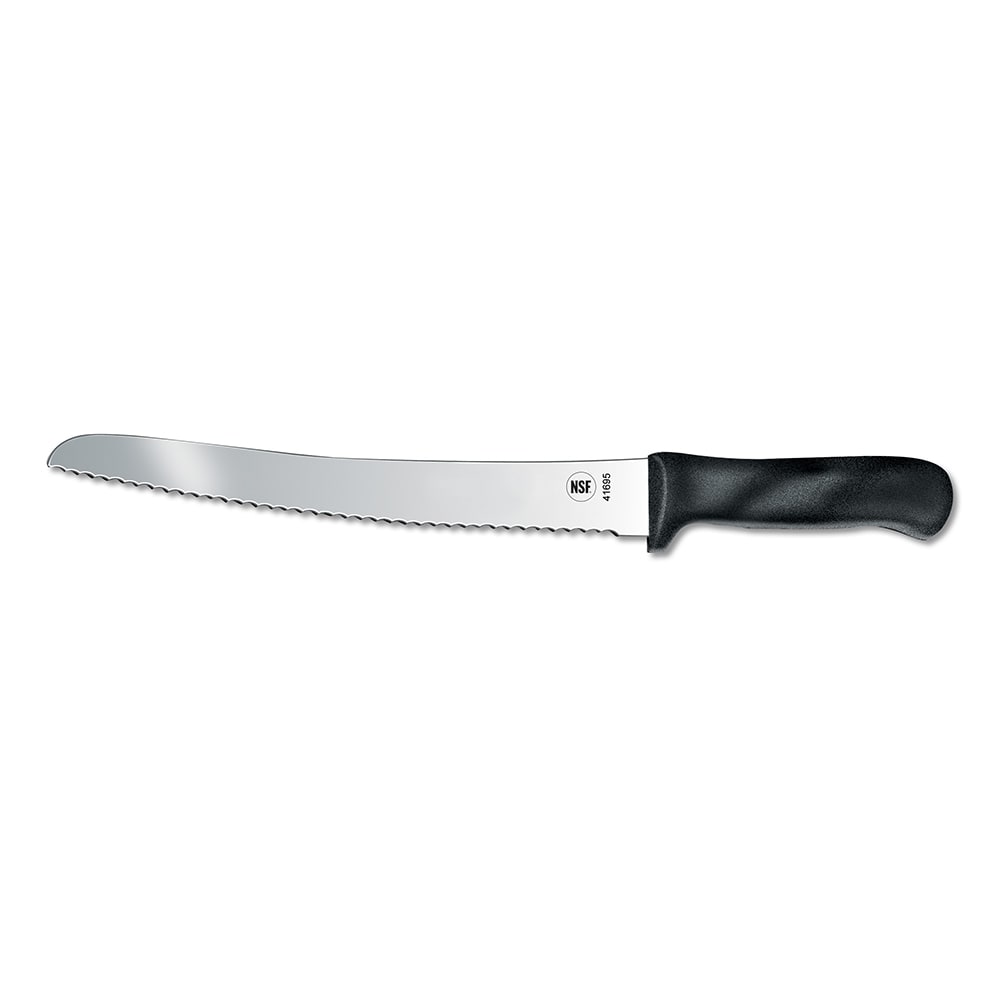 Victorinox 7.6058.17 Serrated Bread Knife w/ 10" Blade, Black Polypropylene Handle