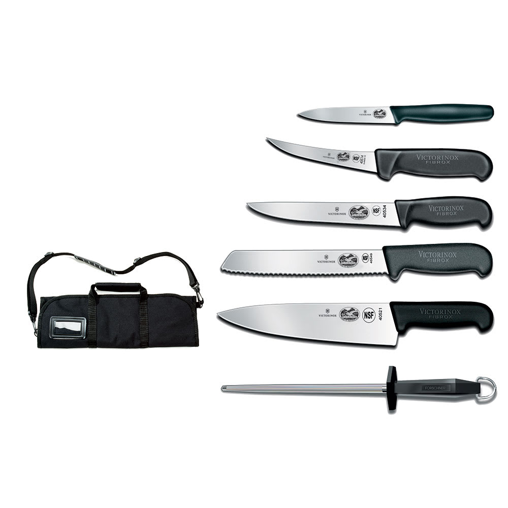 Victorinox 7.4012-X10 7 Piece Cutlery Roll Set w/ Canvas Case