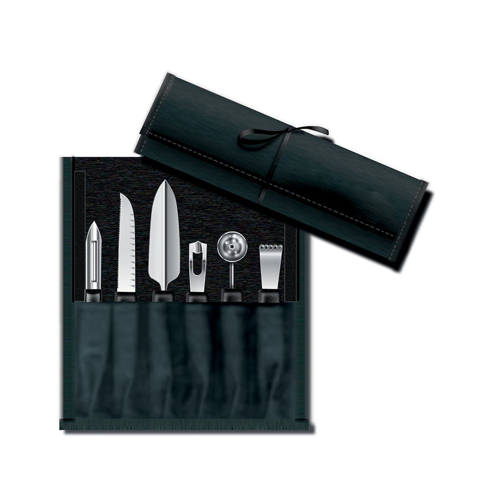 Victorinox 7.6153-X1 6 Piece Garnishing Kit w/ Black Polypropylene Handles