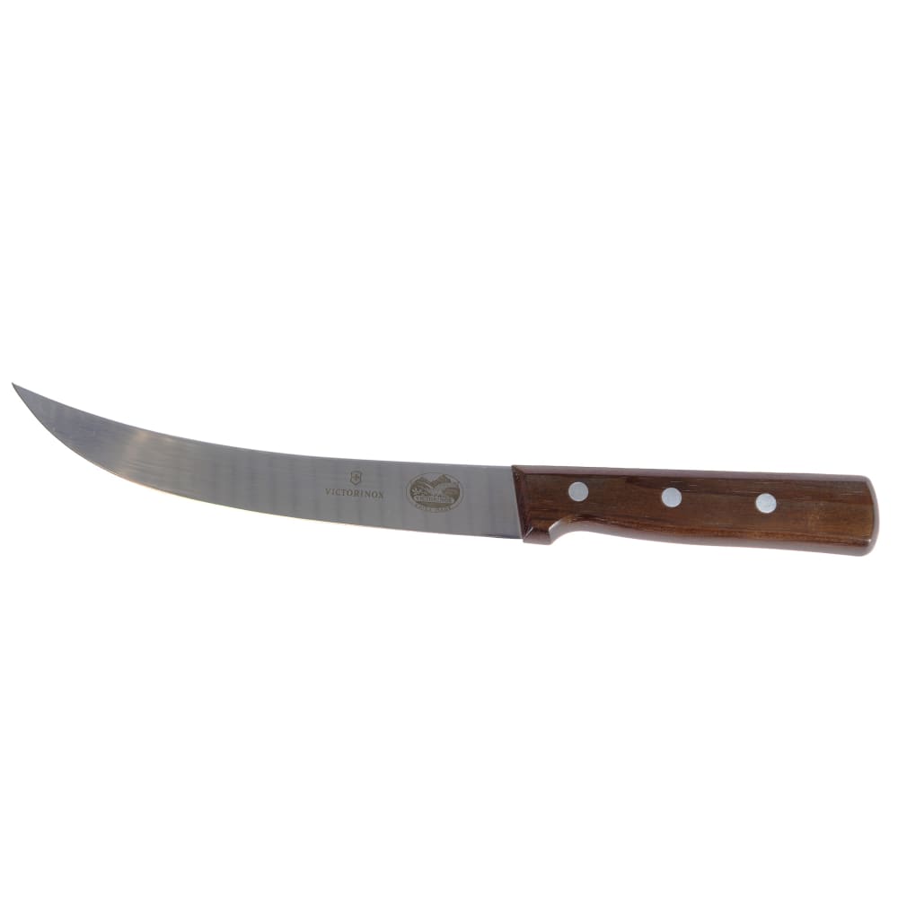 Victorinox 5.7200.20-X2 Curved Breaking Knife w/ 8" Blade, Wood Handle