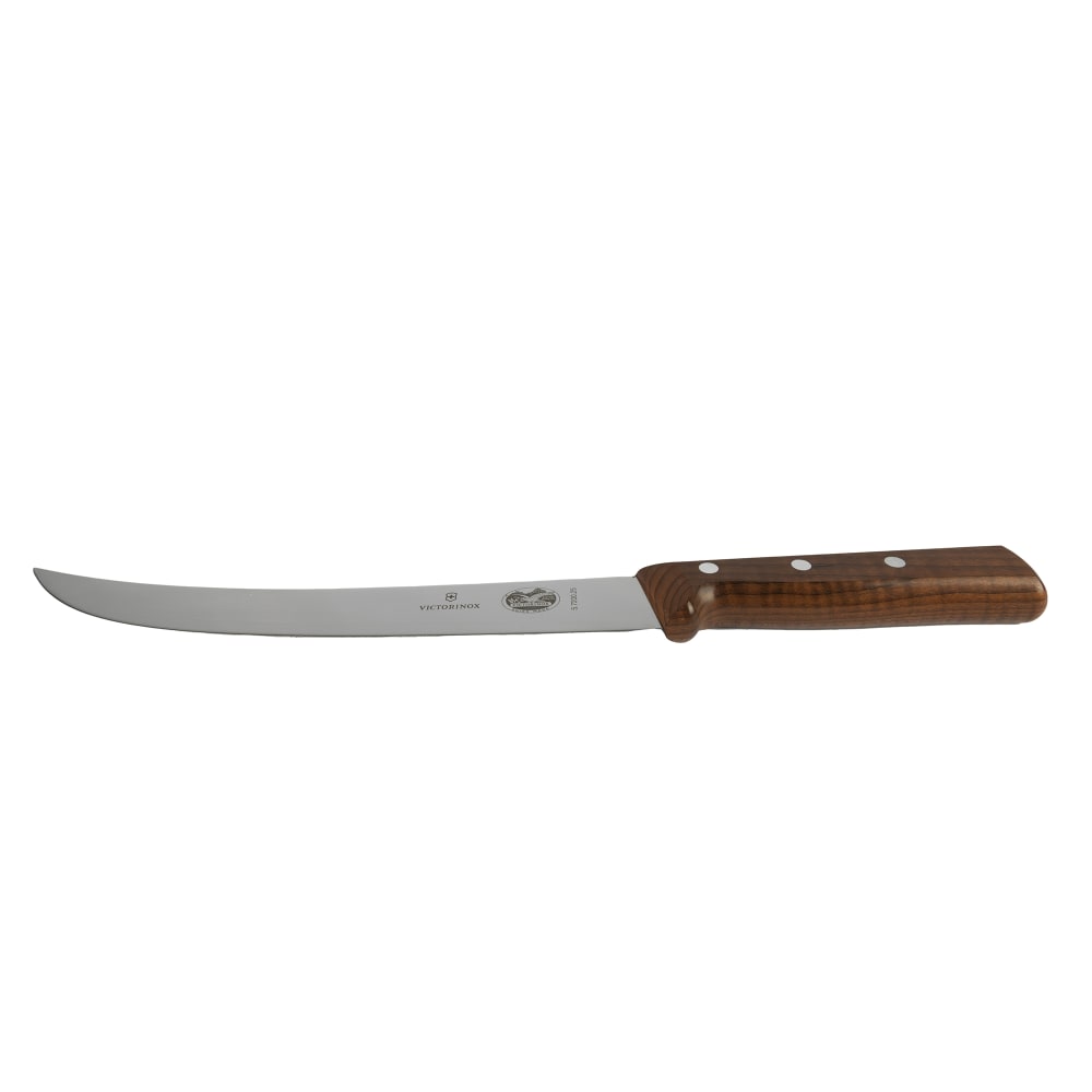 Victorinox 5.7200.25-X1 Curved Breaking Knife w/ 10" Blade, Wood Handle