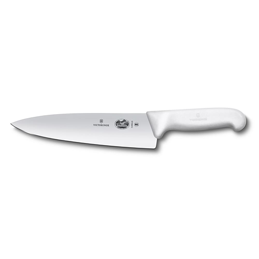 Victorinox 5.2067.20 8" Extra Wide Chef's Knife w/ White Fibrox® Pro Handle, Stainless Steel