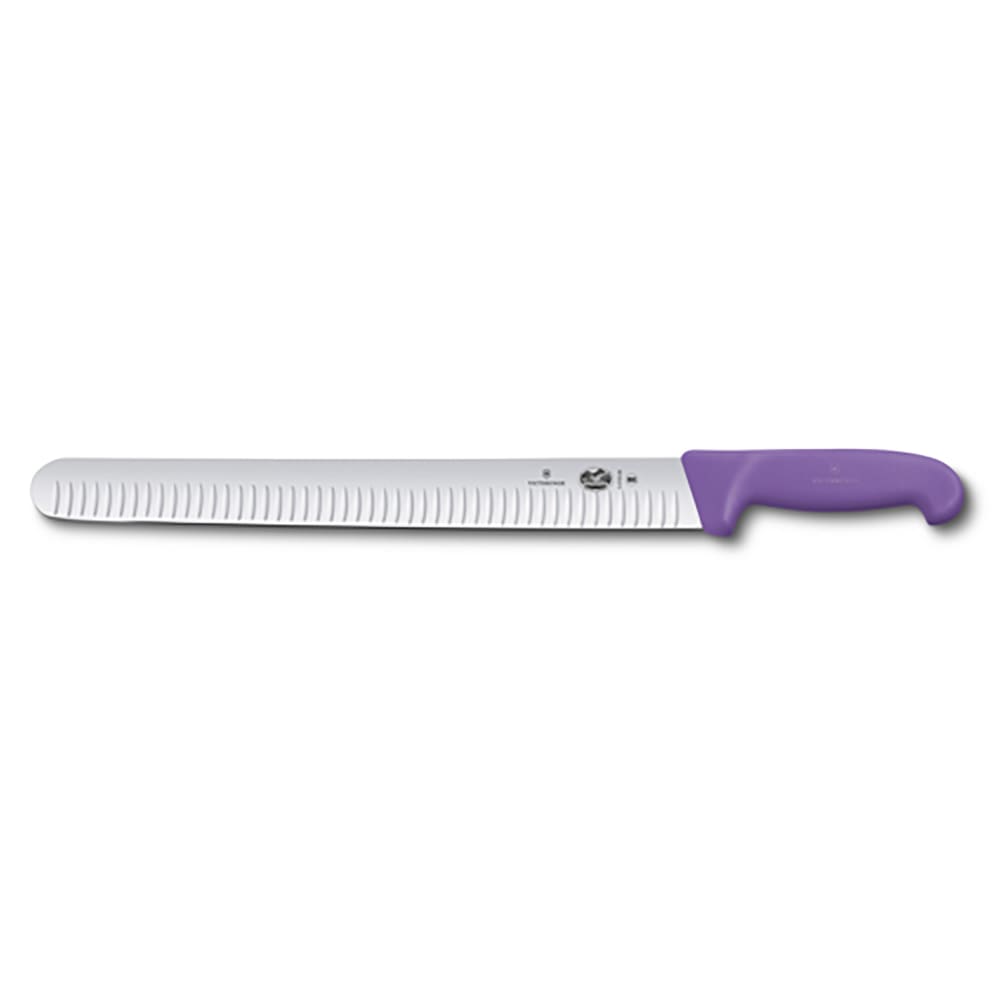 Victorinox 5.4725.36 14" Granton Slicer Knife w/ Purple Fibrox® Pro Handle, Stainless Steel