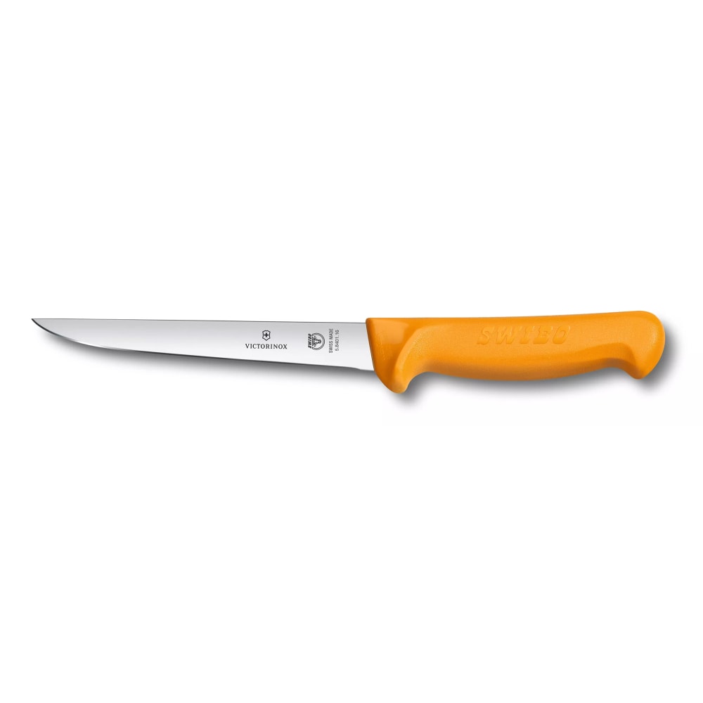 Victorinox 5.8401.14 5 1/2" Swibo Boning Knife w/ Orange Polyamide Handle, Stainless Steel