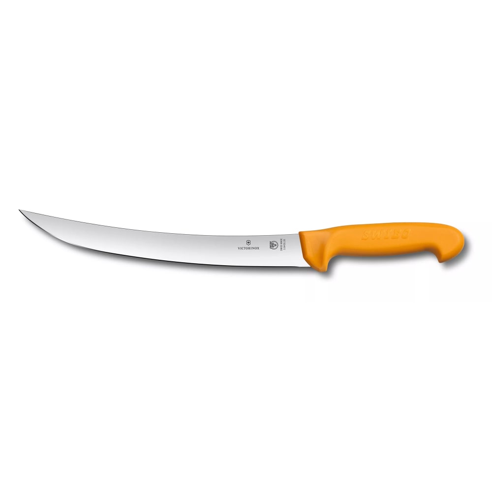 Victorinox 5.8435.22 Swibo Curved Breaking Knife w/ 8 1/2" Blade, Orange Polyamide Handle