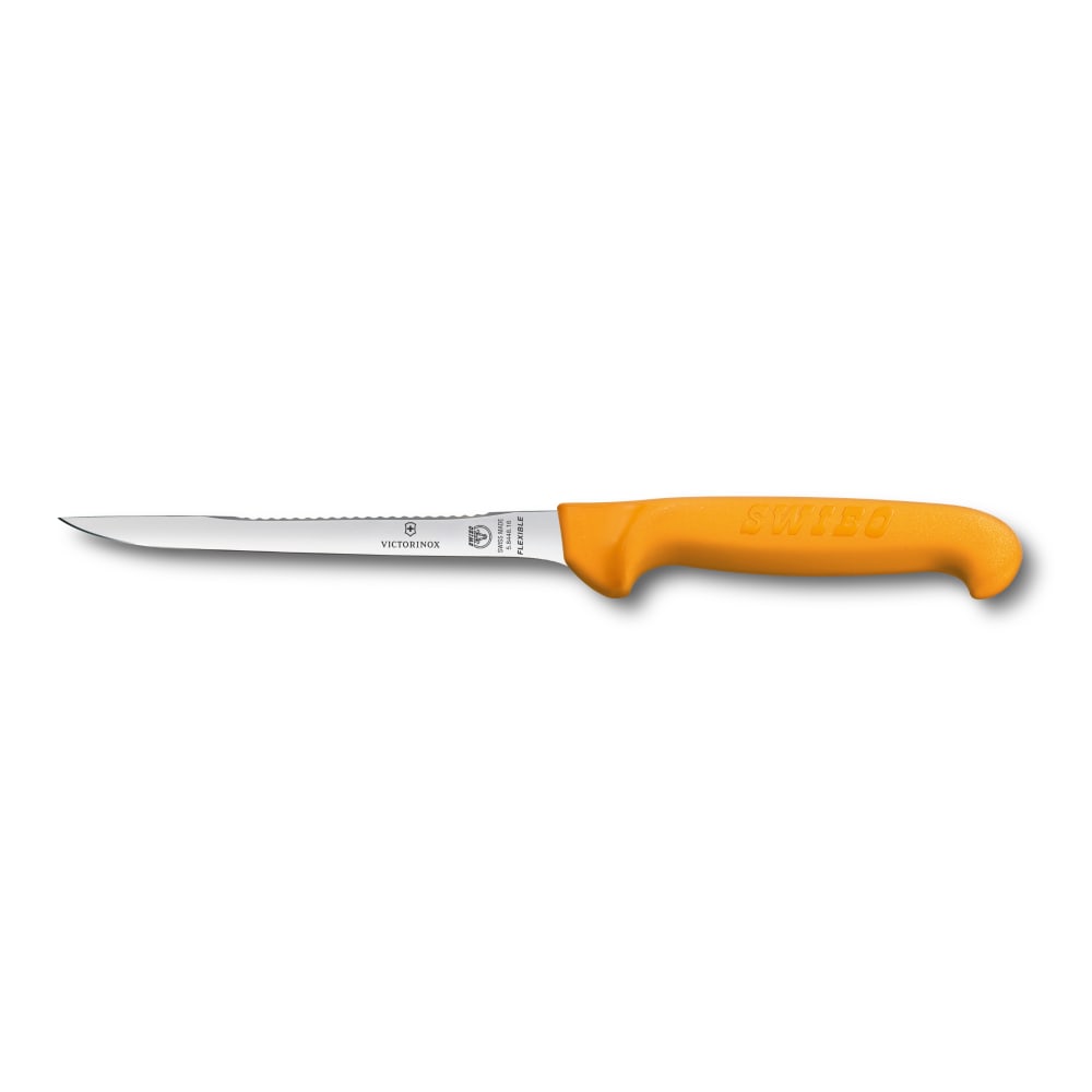 Victorinox 5.8448.16 6" Swibo Fillet Knife w/ Orange Polyamide Handle, Stainless Steel