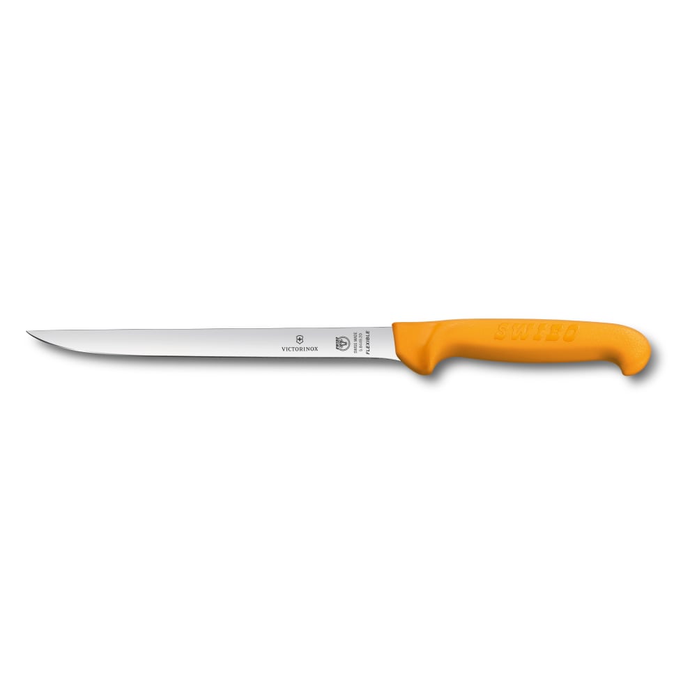 Victorinox 5.8449.20 8" Swibo Fillet Knife w/ Orange Polyamide Handle, Stainless Steel