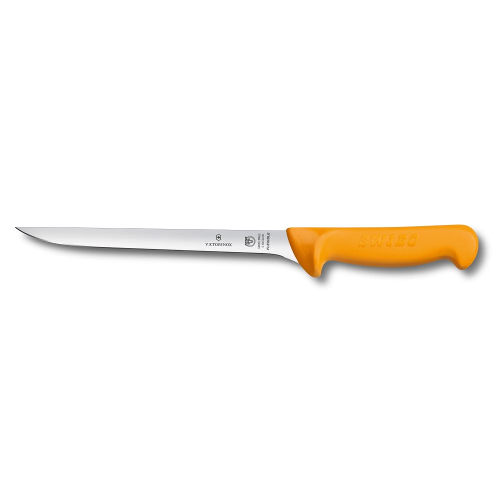 Victorinox 5.8450.20 8" Swibo Fillet Knife w/ Orange Polyamide Handle, Stainless Steel
