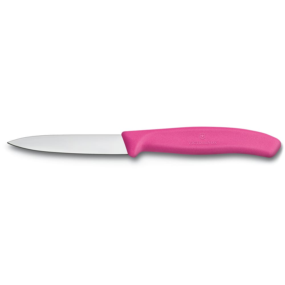 Victorinox 6.7606.L115 Paring Knife w/ 3 1/4" Blade, Pink Polypropylene Handle
