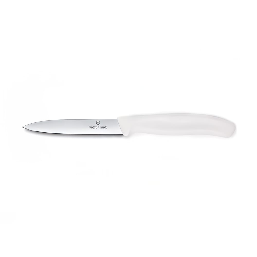 Victorinox 6.7707 Paring Knife w/ 4" Blade, White Polypropylene Handle