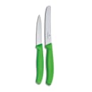 Victorinox 6.7836.L114-X3 Utility & Paring Knife Set - Stainless Steel, Green Handles thumbnail 2