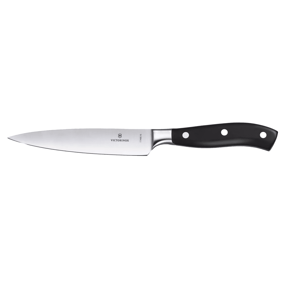 Victorinox 7.7403.15G 6" Grand Maître Wide Chef's Knife w/ Black POM Handle, Stainless Steel