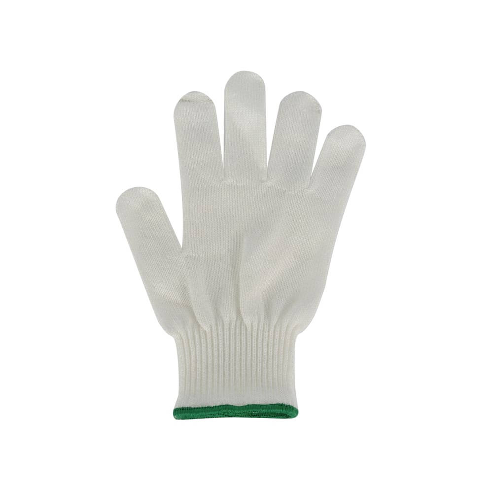 Victorinox 7.9045.M Medium Cut Resistant Glove - Blended Material, White w/ Green Wrist Band