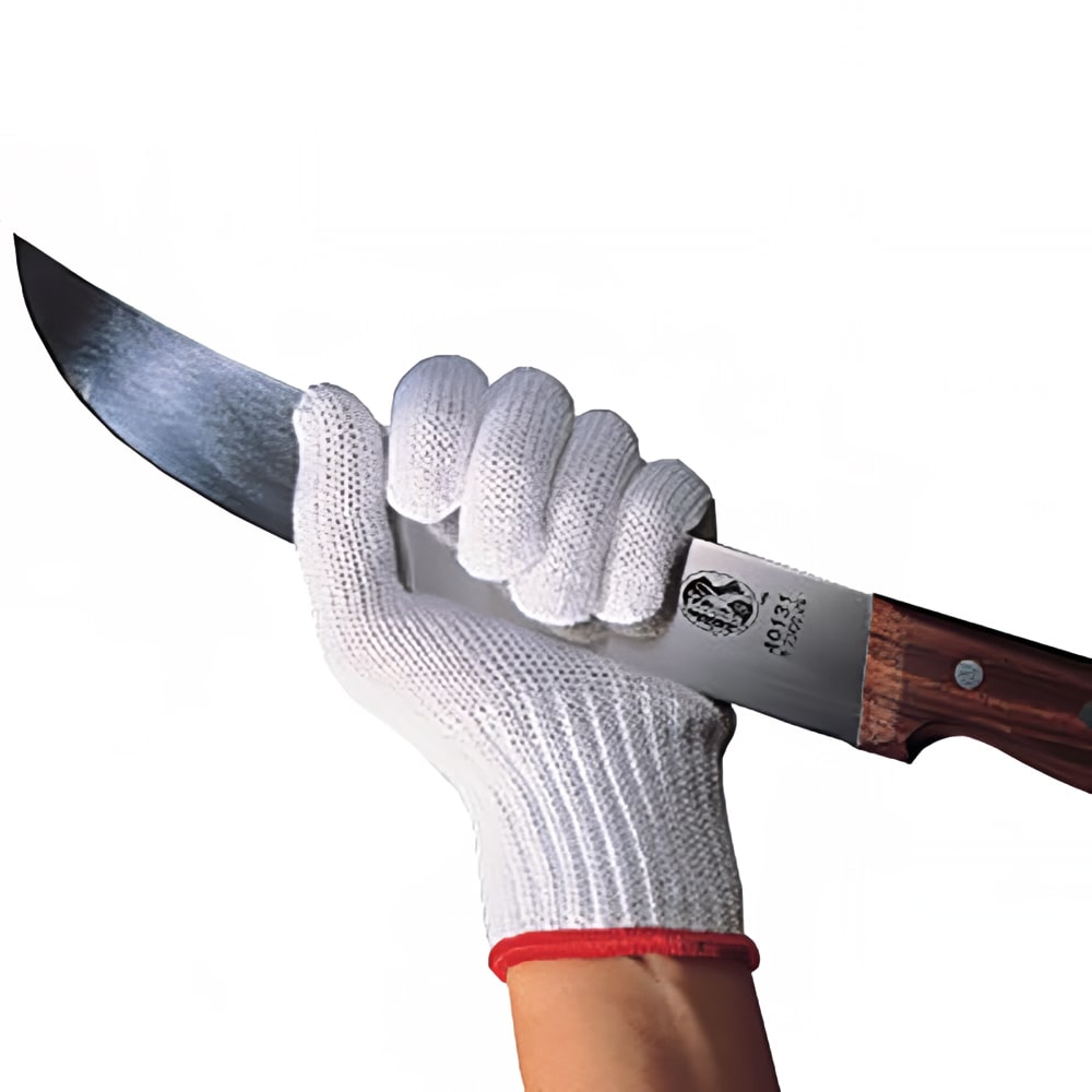 Victorinox 7.9047.S Small Cut Resistant Glove - Blended Material, White w/ Red Wrist Band