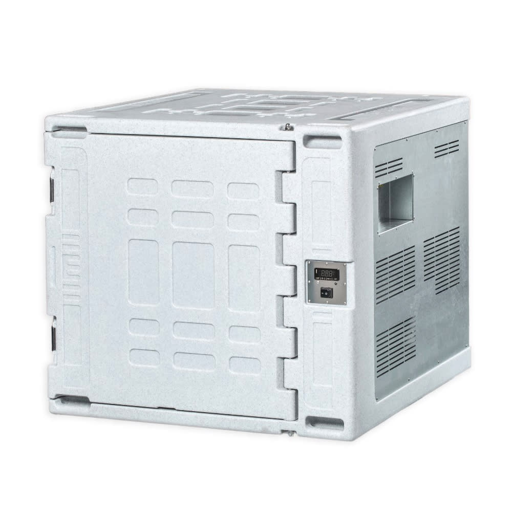 Coldtainer USA Refrigerated Insulated Food Carrier w/ (3) Pan Capacity - Gray, 100-240v/1ph (F0330/NDN)